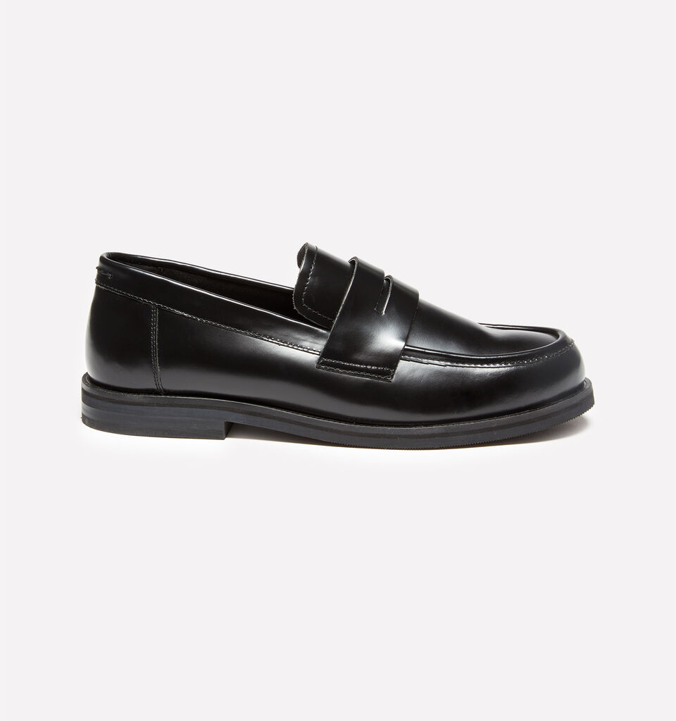 Black 100% leather moccasins - men's shoes - Black | Sisley image number 2